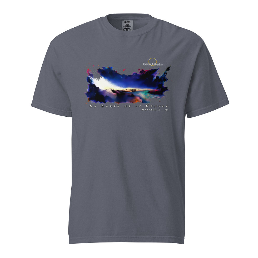 Thumbnail: On Earth as in Heaven heavyweight t-shirt