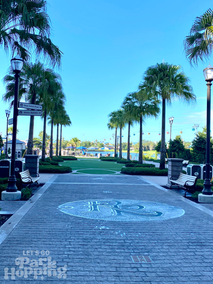 Riviera grounds with palm trees