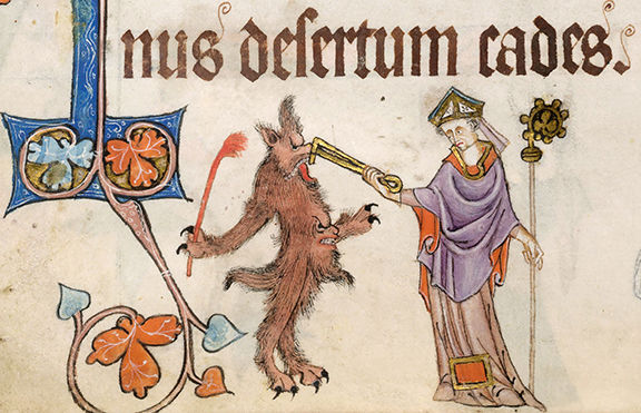 St Dunstan and the battle with the Devil