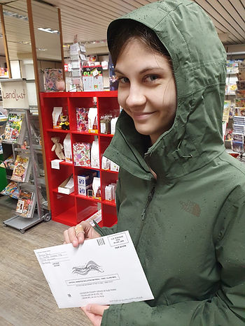 A slightly outdated picture of Emma - voting for the first time in November 2024