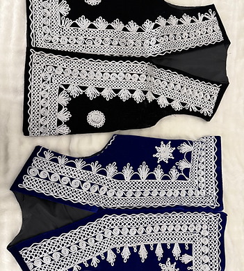 Handmade Afghan waistcoats with intricate designs, traditional men's clothing