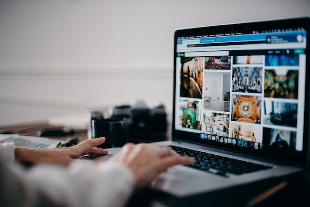 Someone searching through Google Images