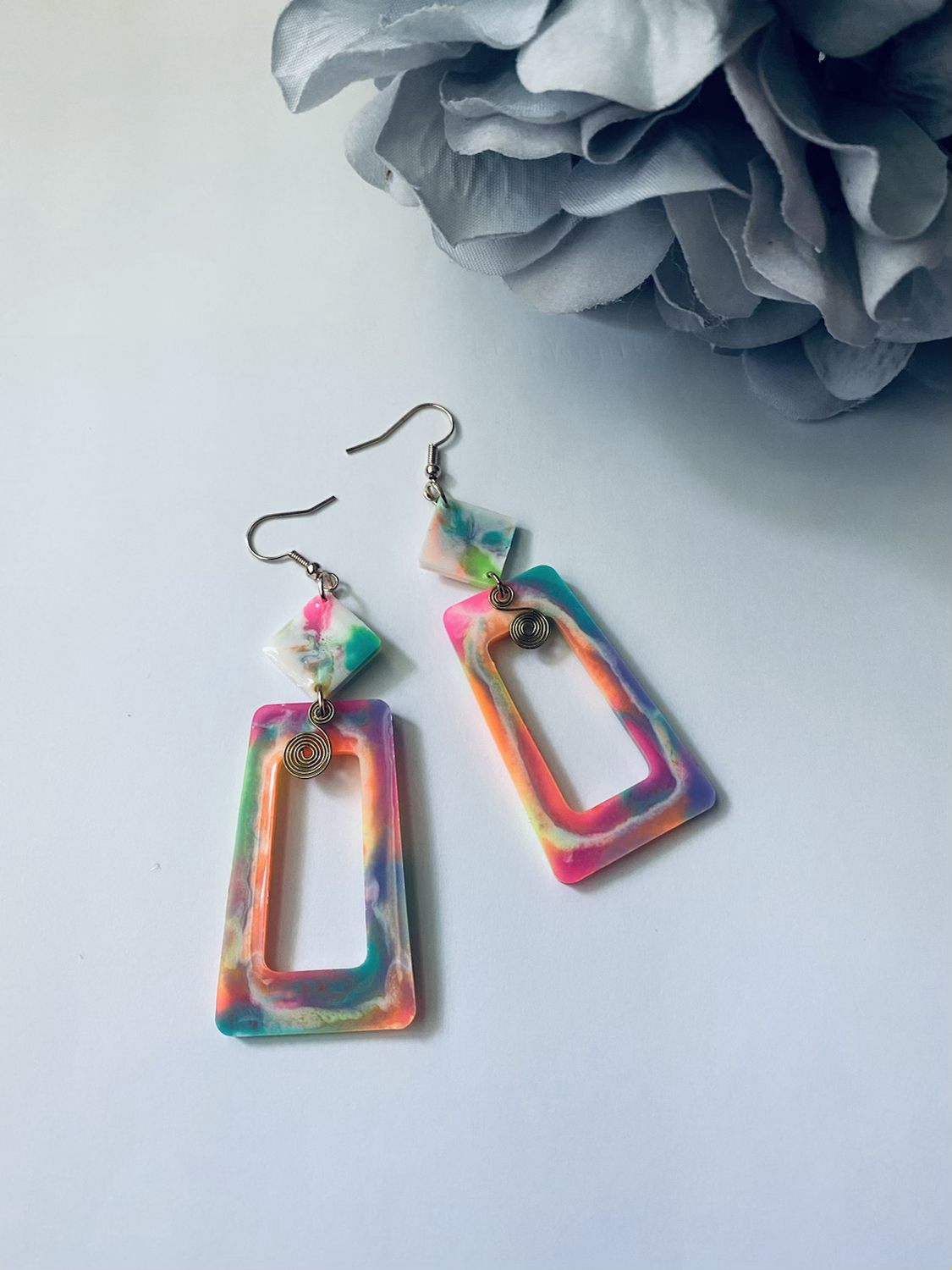 Multi-color earrings 2
