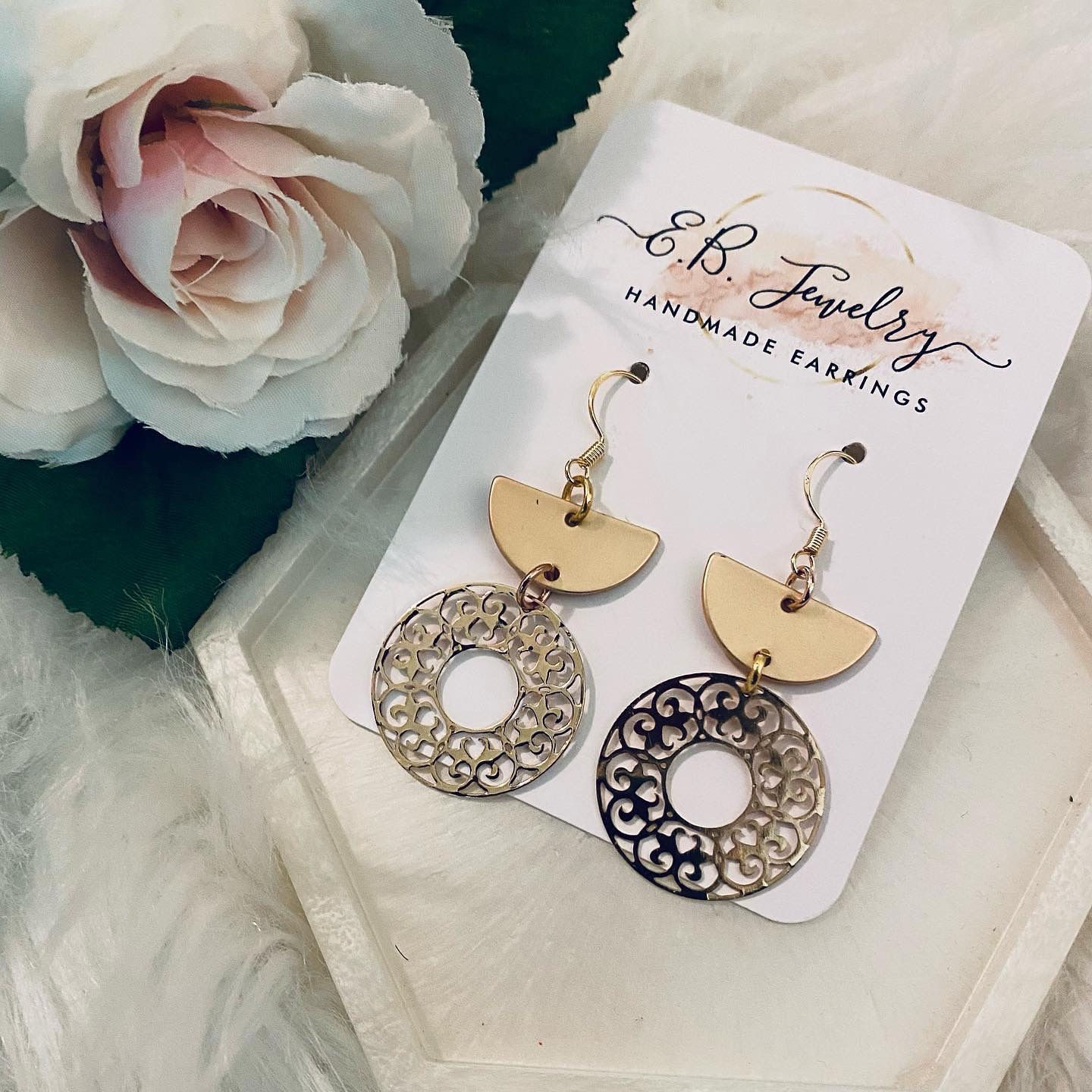 Gold earrings