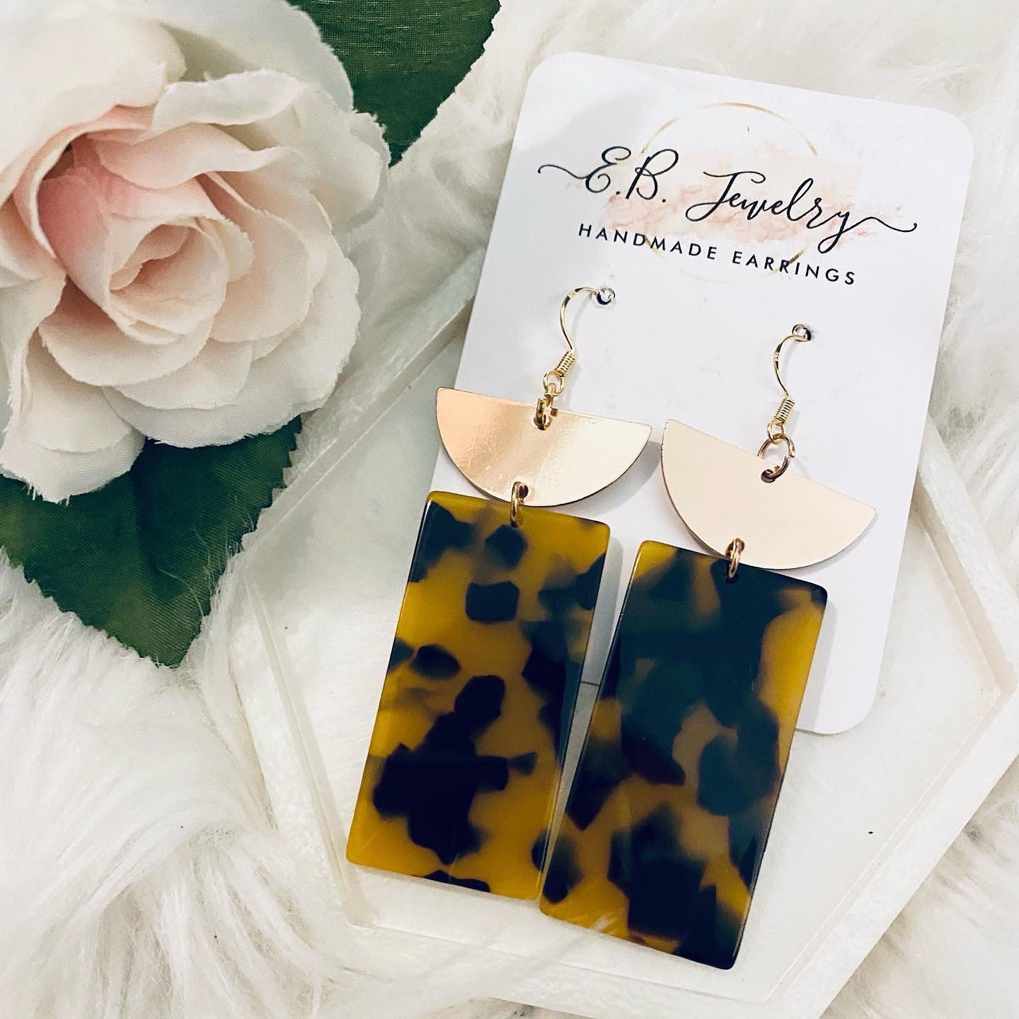Tortoise shell earrings 