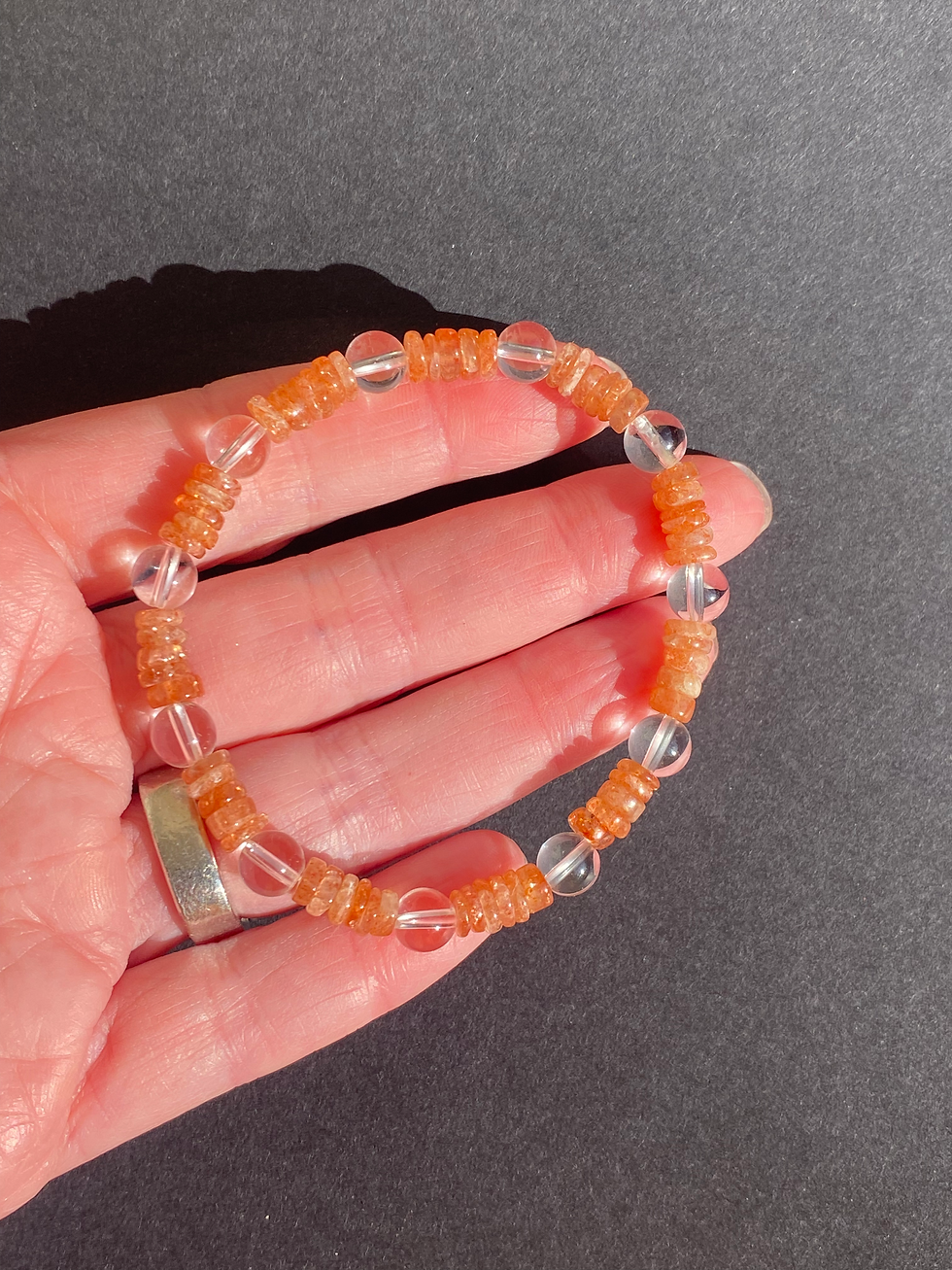 Miniature : Bracelet Pierre de Soleil et Cristal 