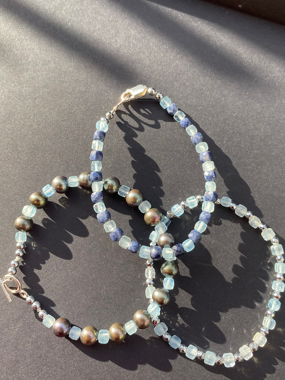 Miniature : Bracelet Saphir et Aigue Marine