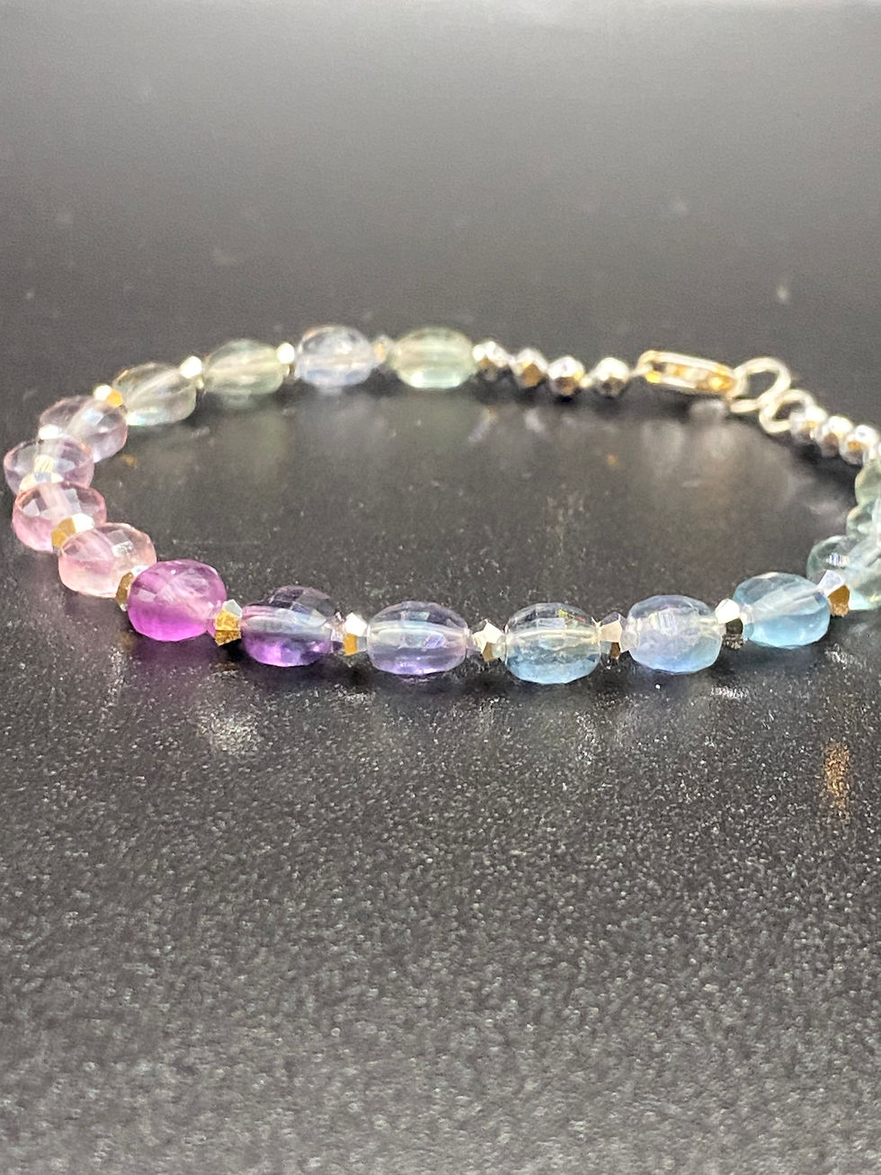 Miniature : Bracelet Fluorite multicolore