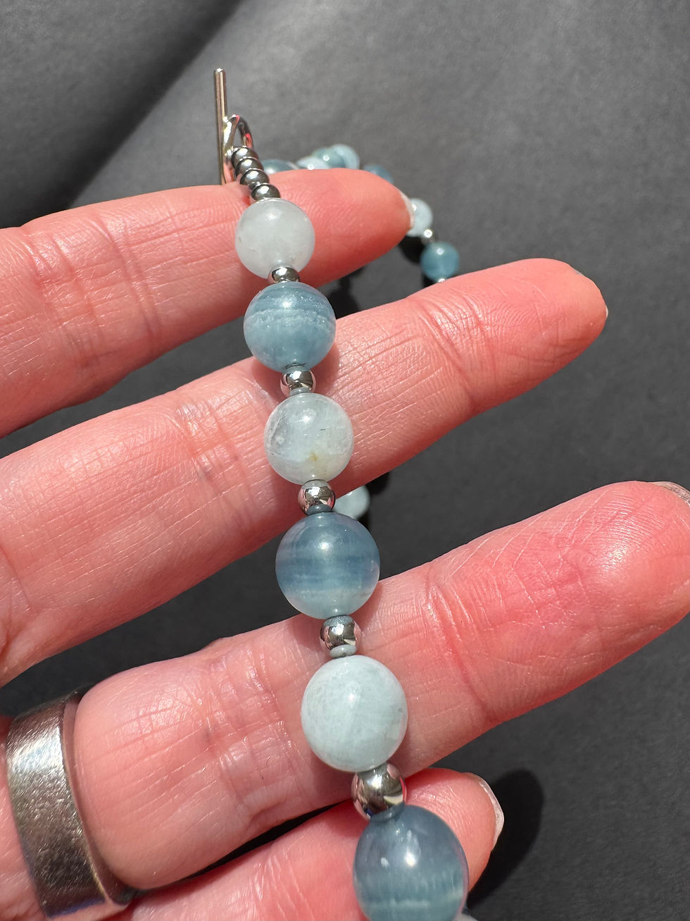 Miniature : Collier Aigue Marine et Aragonite