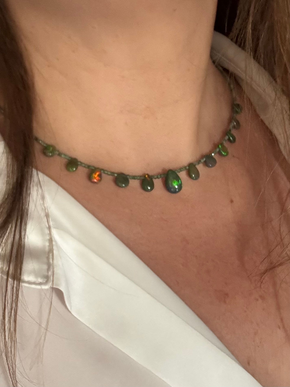 Miniature : Collier gouttes d’Opale