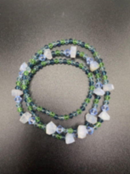 Collier Pierre de Lune et Swarovski