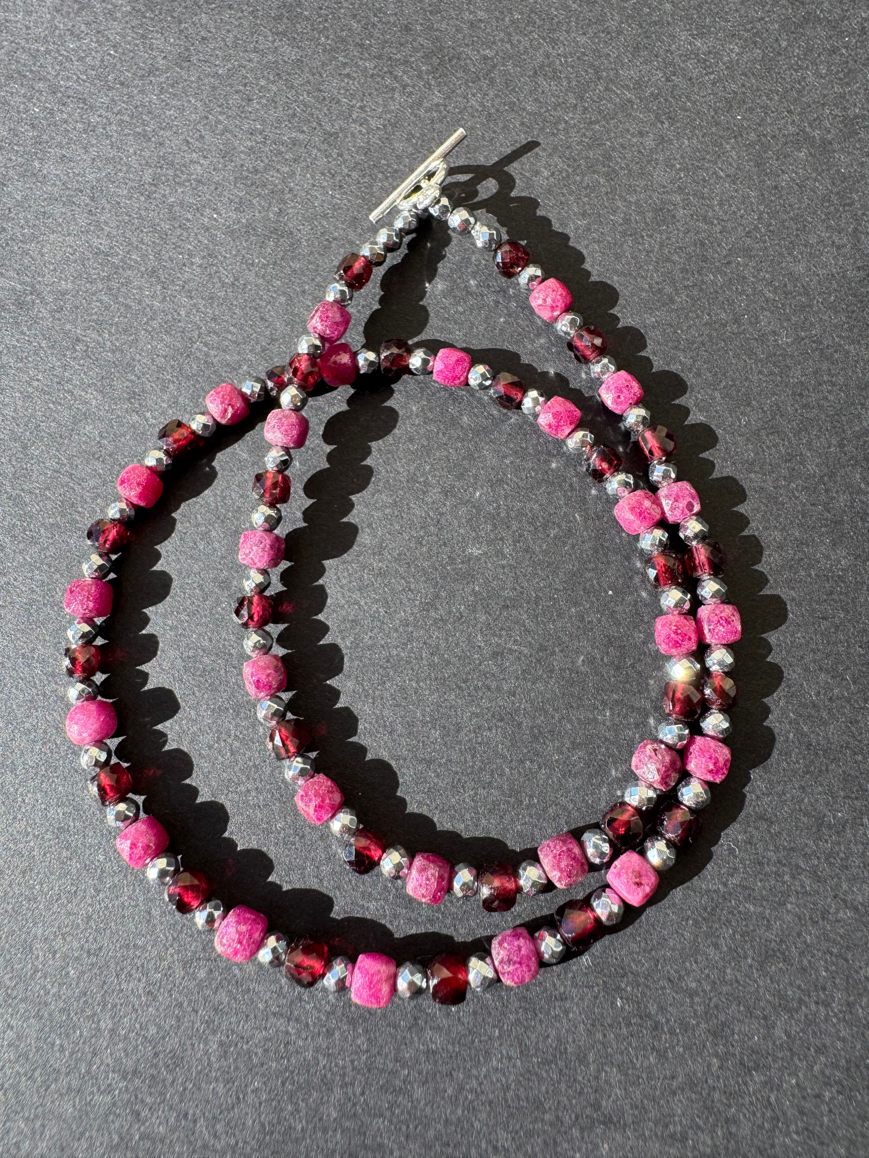 Collier Rubis et Grenat