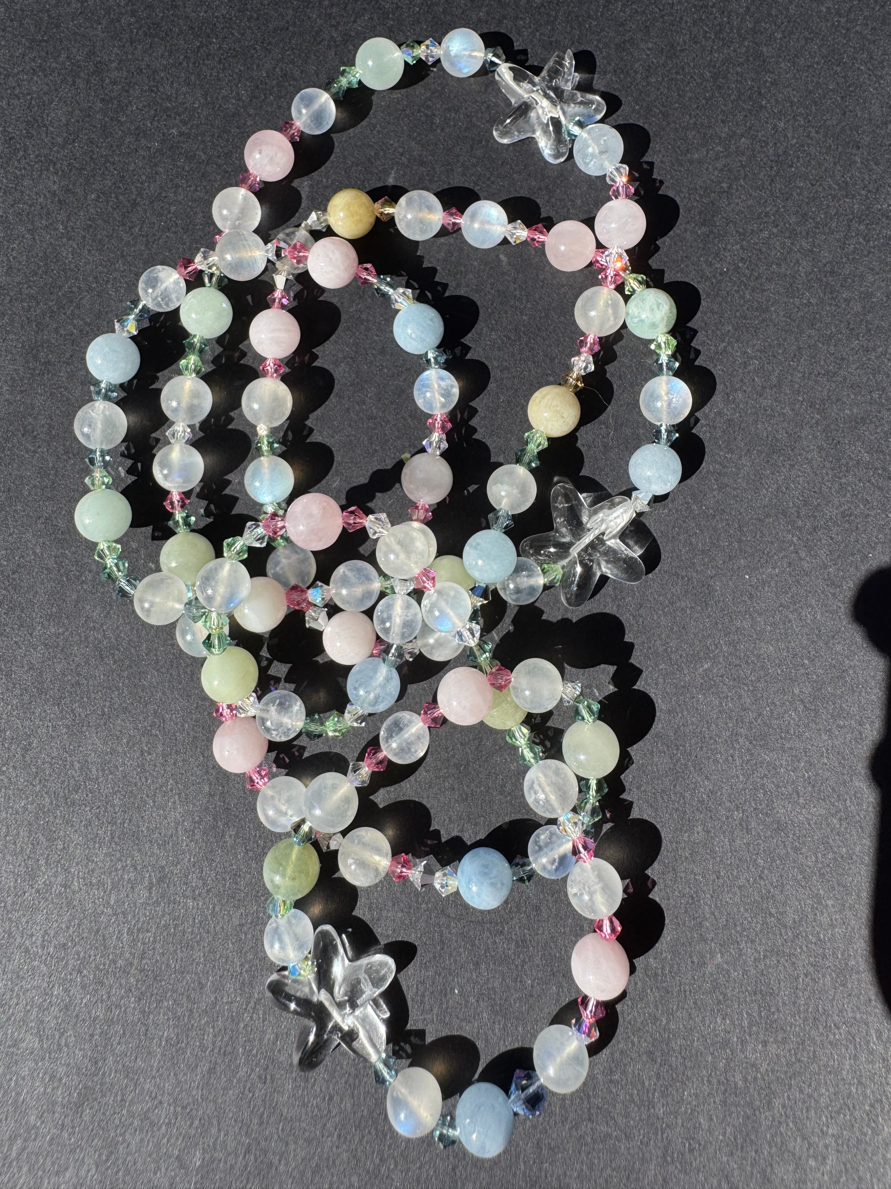 Collier sautoir Pierre de Lune et Beryl 