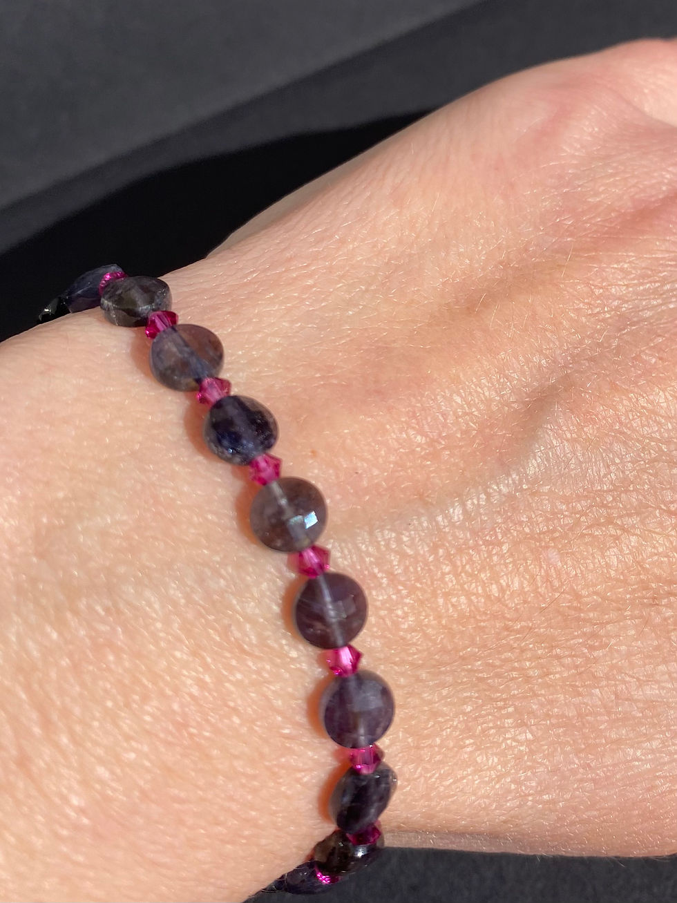 Miniature : Bracelet iolite et Swarovski