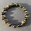Miniature : Bracelet Obsidienne dorée 8mm et Hématite
