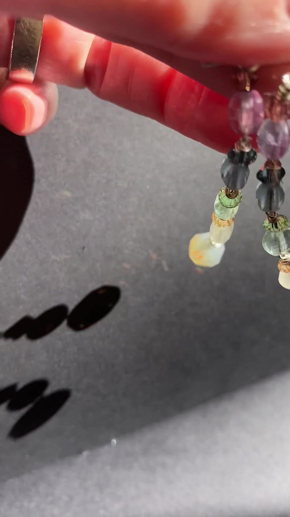 Miniature : Boucles d'oreilles Fluorite argent