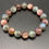 Miniature : Bracelet 17,5cm Labradorite et Lepidolite Mica Rose