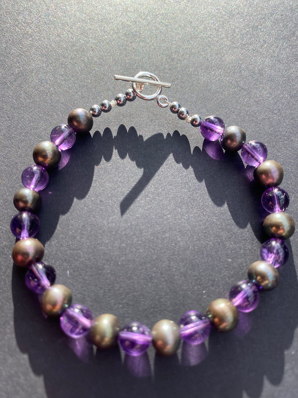 Miniature : Bracelet Améthyste et Perle