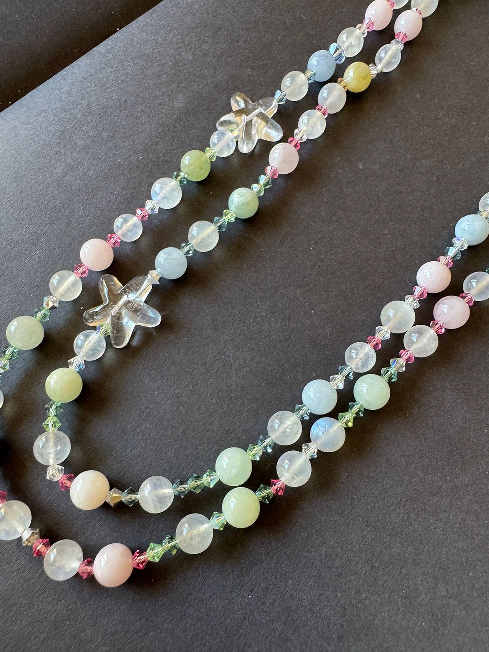Miniature : Collier sautoir Pierre de Lune et Beryl 