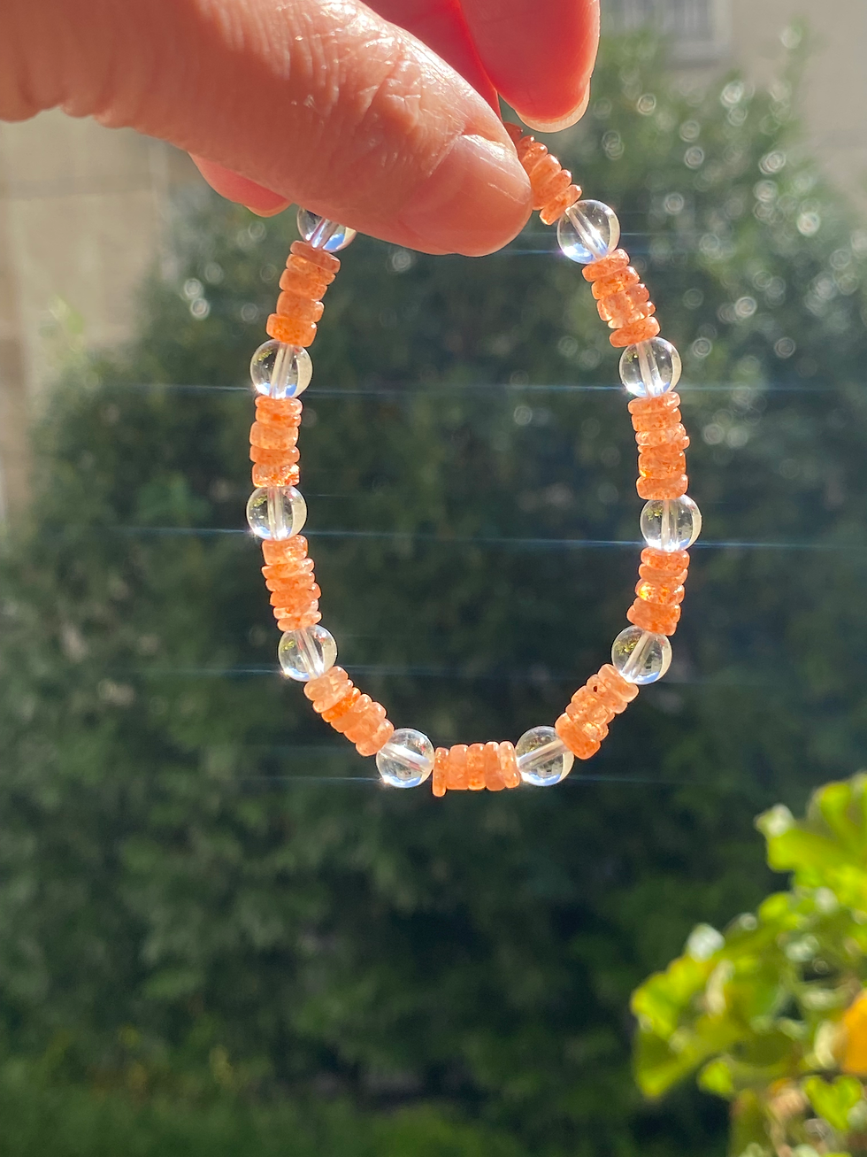 Miniature : Bracelet Pierre de Soleil et Cristal 