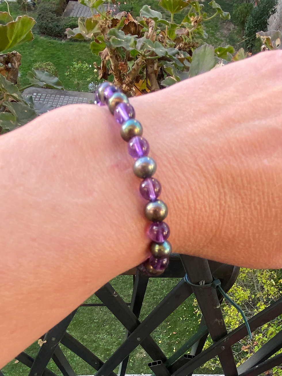 Miniature : Bracelet Améthyste et Perle