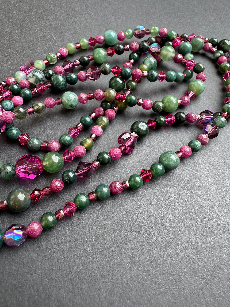 Miniature : Collier Sautoir «Pivoine»