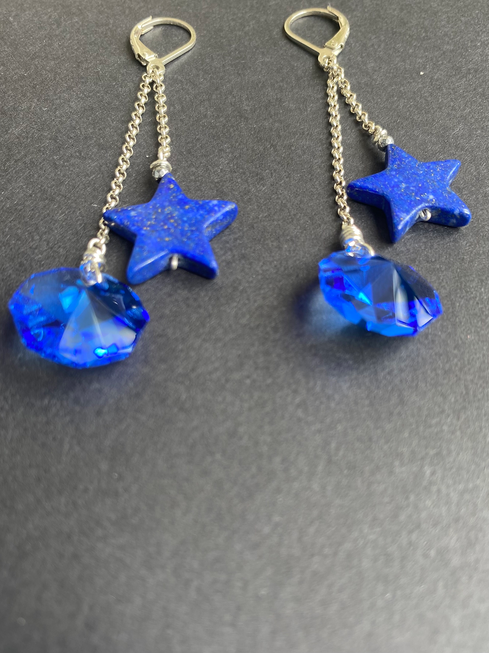 Miniature : Boucles d'oreilles Star Lapis Lazuli 