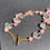 Miniature : Collier Or Cristal et Rhodochrosite