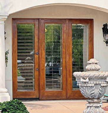 Exterior door refinishing for custom homes in Mesa, AZ