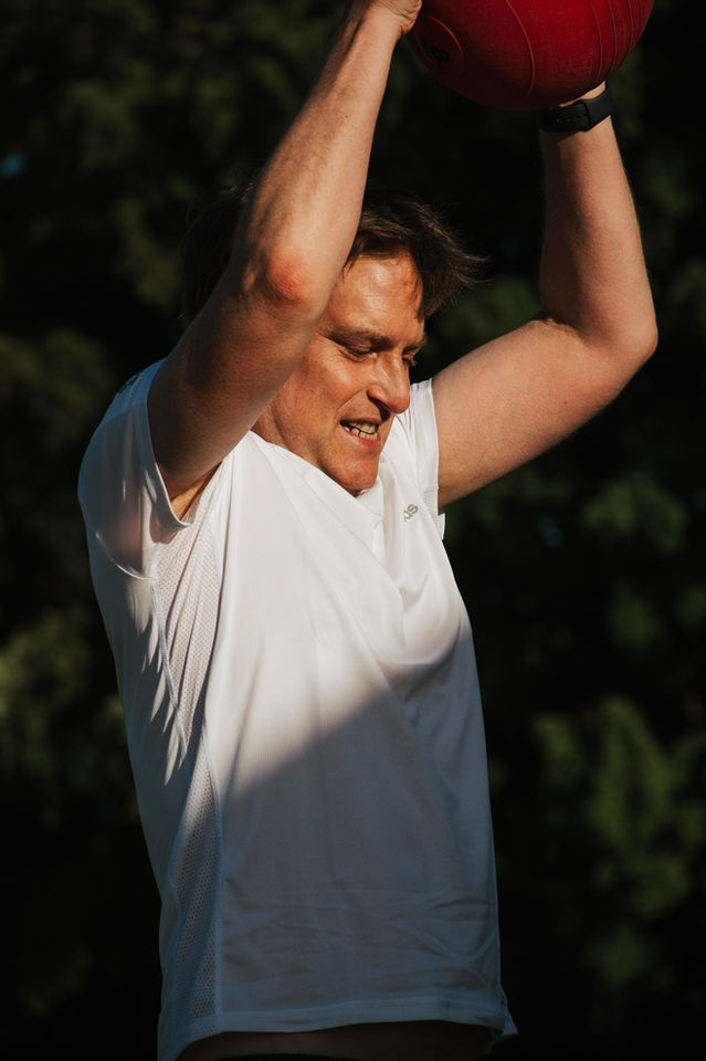 A banner image containing images of people doing their bootcamp training with equipment.