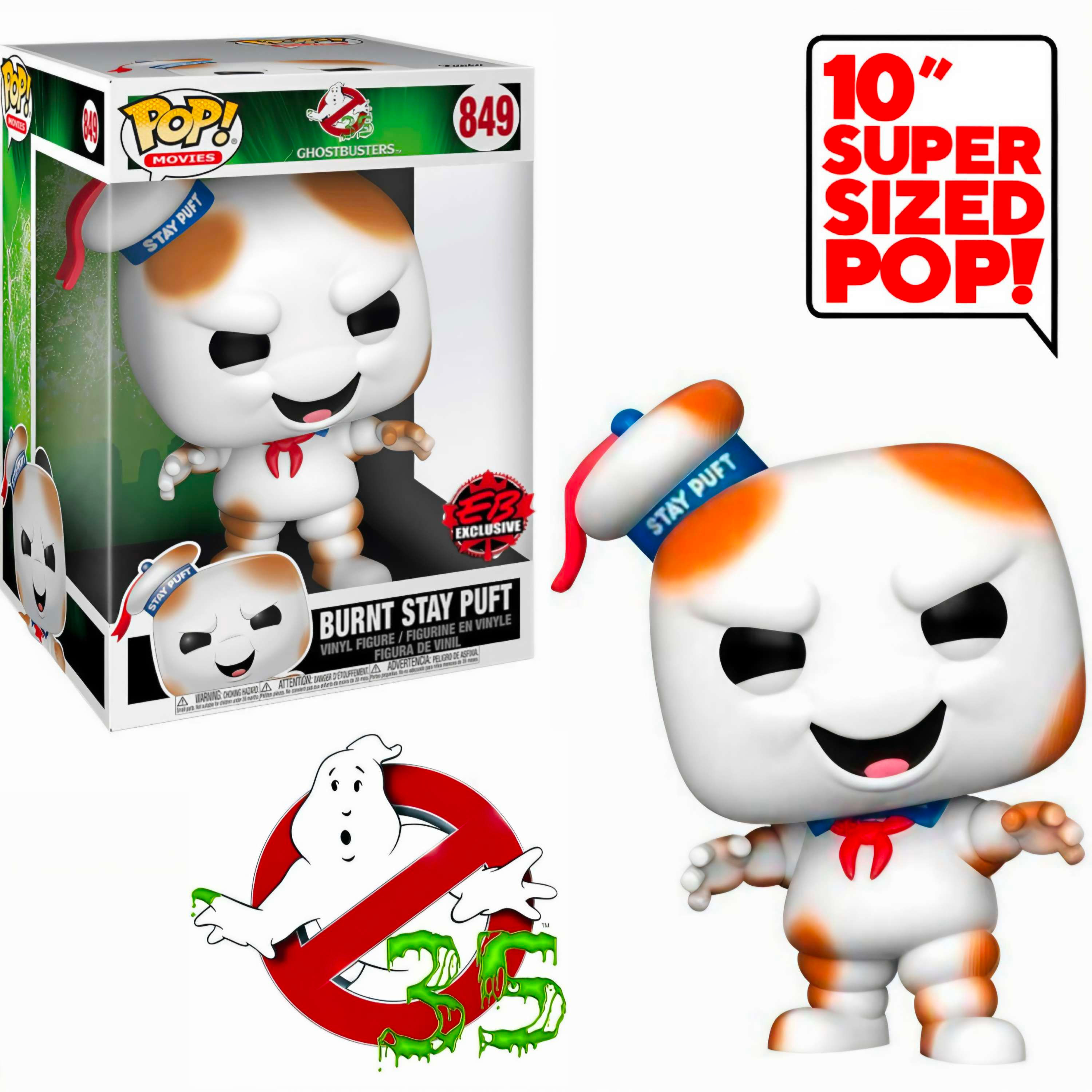 GHOSTBUSTERS #0849 : BURNT STAY PUFT (JUMBO 10")