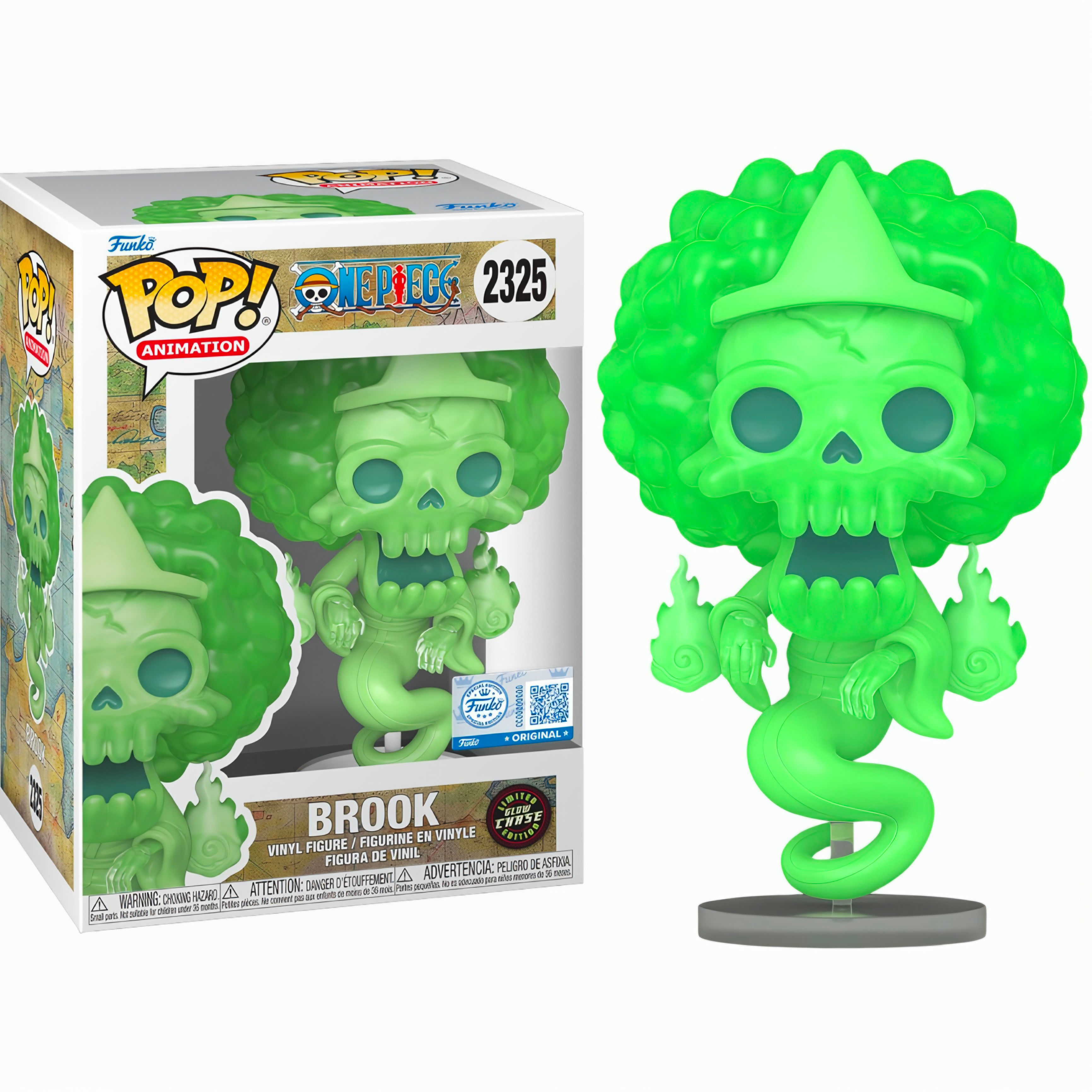 ONE PIECE #2325 : BROOK (GHOST) (GLOW CHASE EXCLUSIVE)