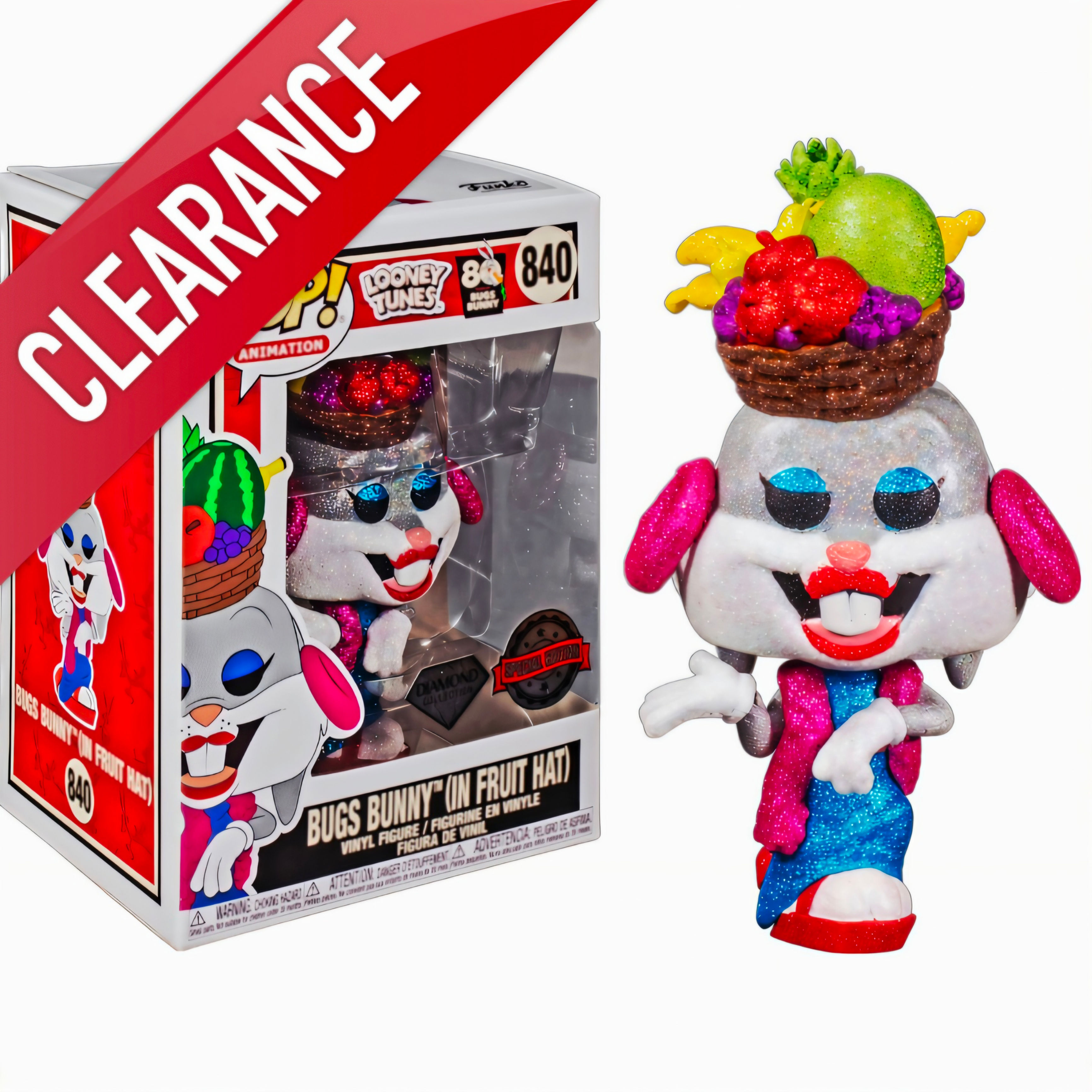 LOONEY TUNES #0840 : BUGS BUNNY (FRUIT HAT) (DIAMOND)