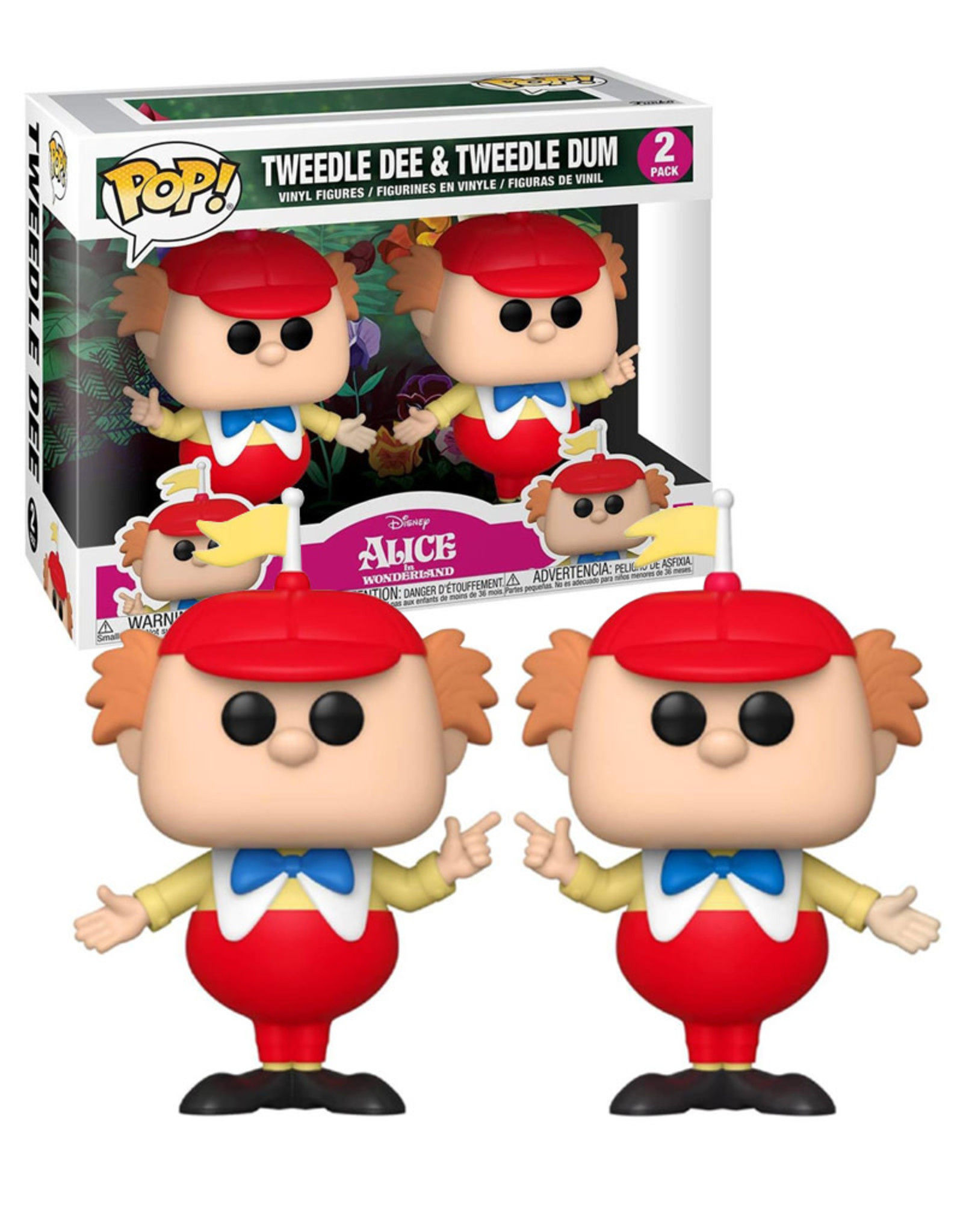 DISNEY 2 PACK ALICE IN WONDERLAND : TWEEDLE DEE & TWEEDLE DUM