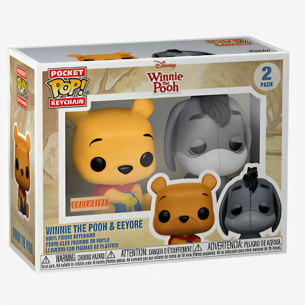 Thumbnail: DISNEY 2 PACK POCKET POP KEYCHAINS : WINNIE THE POOH & EEYORE