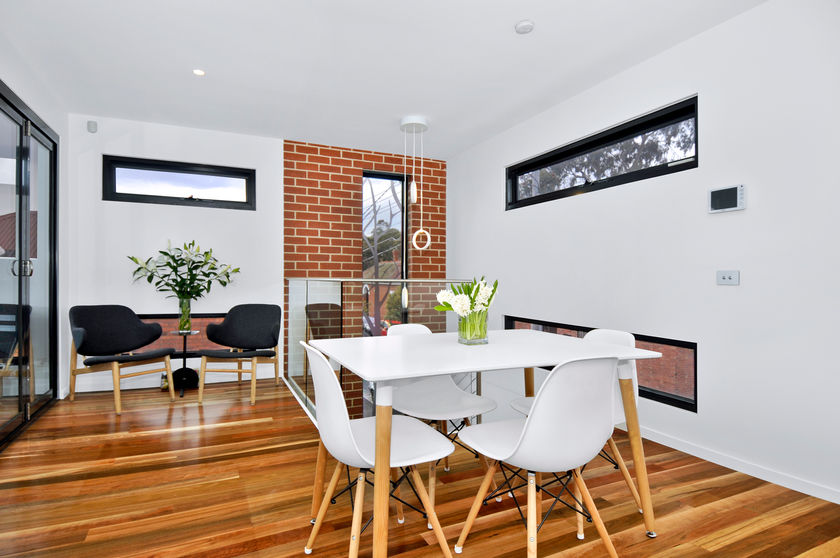 Modern dining area in a Melbourne property Melbourne.