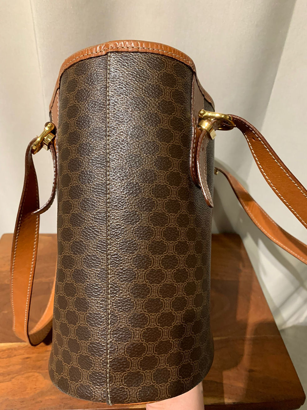 Thumbnail: Celine Macadam bucket monogram tote bag