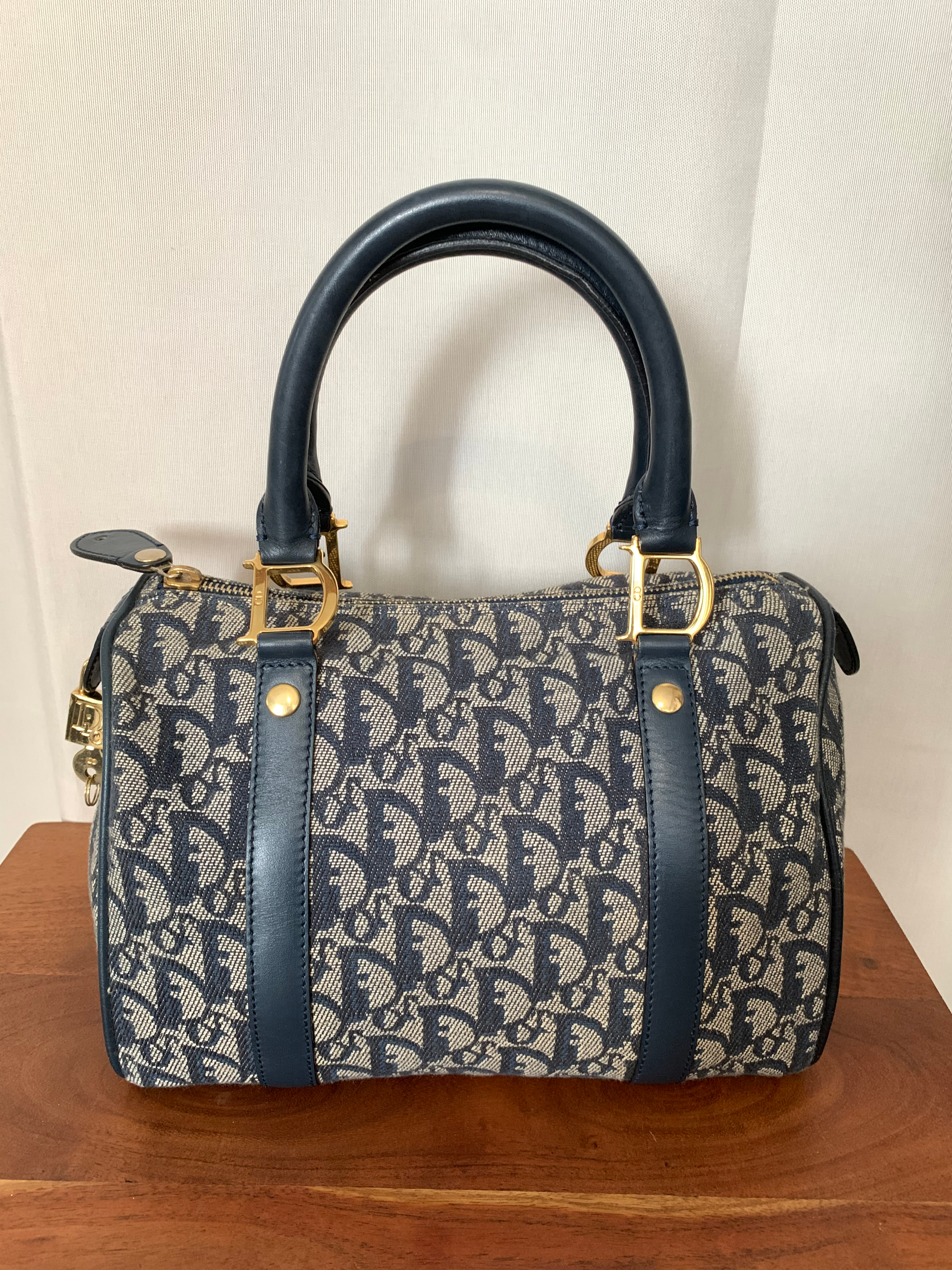 Dior Boston cloth handbag