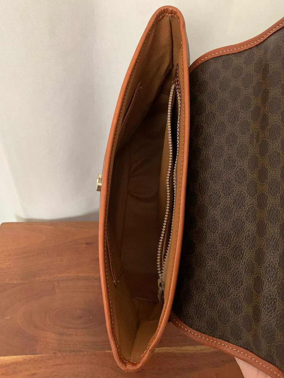 Thumbnail: Celine Macadam gold plate monogram crossbody bag