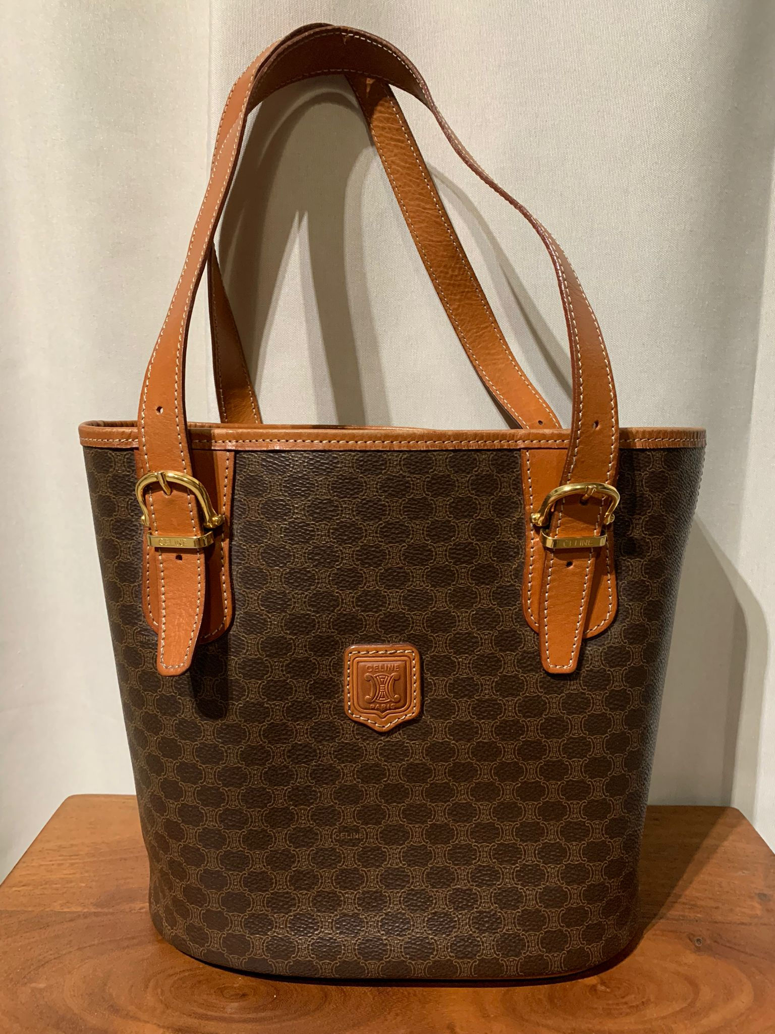 Celine Macadam bucket monogram tote bag