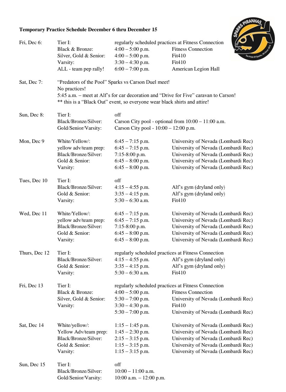 Temporary Schedule temporary-schedule
