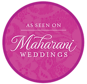 "As seen on Maharani Weddings"- a magazine where our film of the wedding couple was published. 