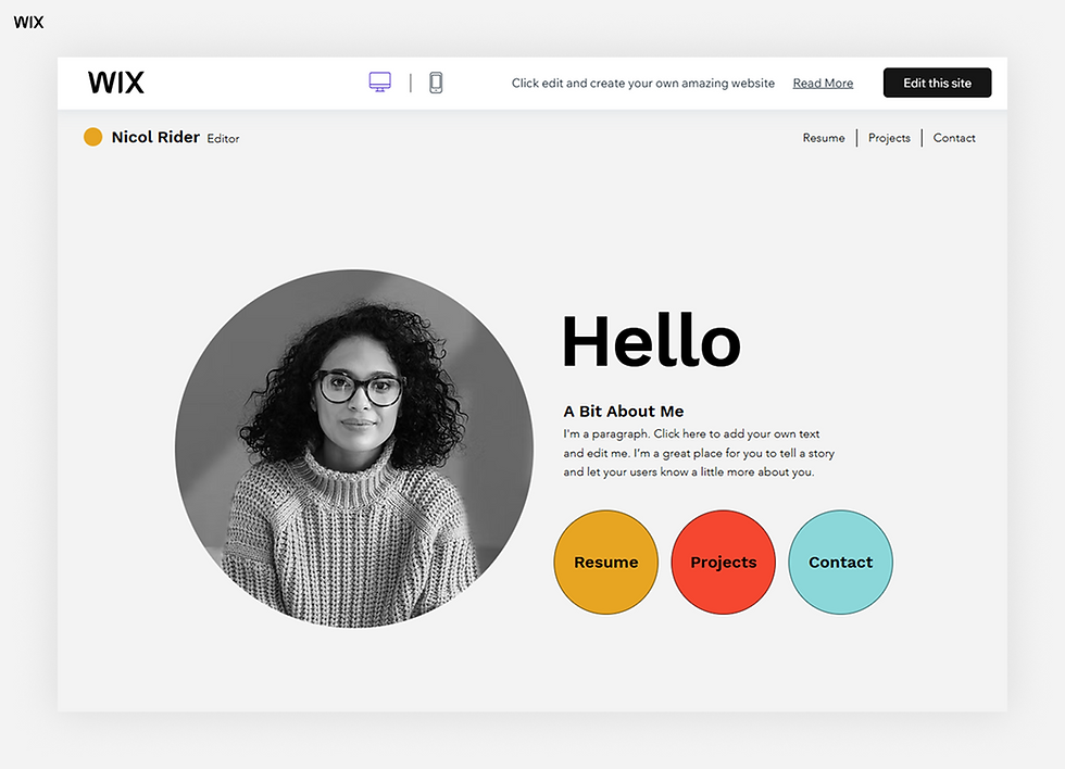 Creative CV website template