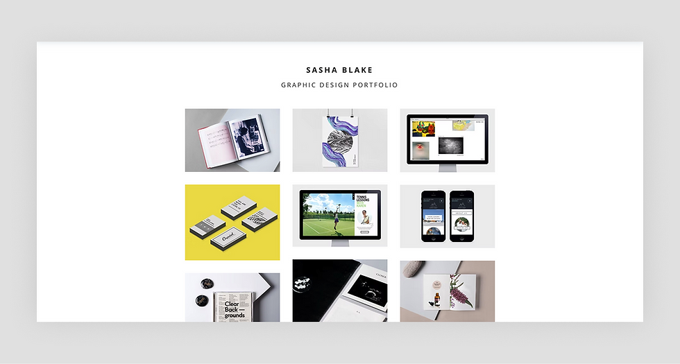 Marketing portfolio example template