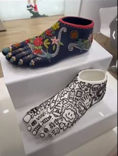 3-d printed prosthetic feet with artistic cover