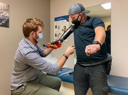 Cornerstone fitting a custom prosthetic