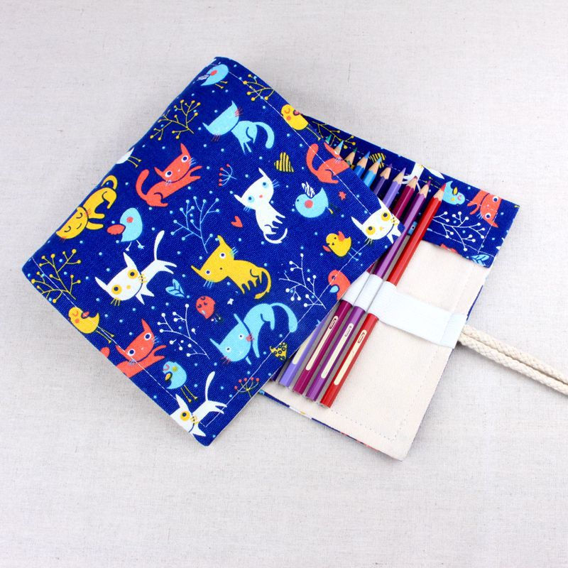 Thumbnail: Sleepy Cats Pencil Wrap Set (48 colored pencils included)