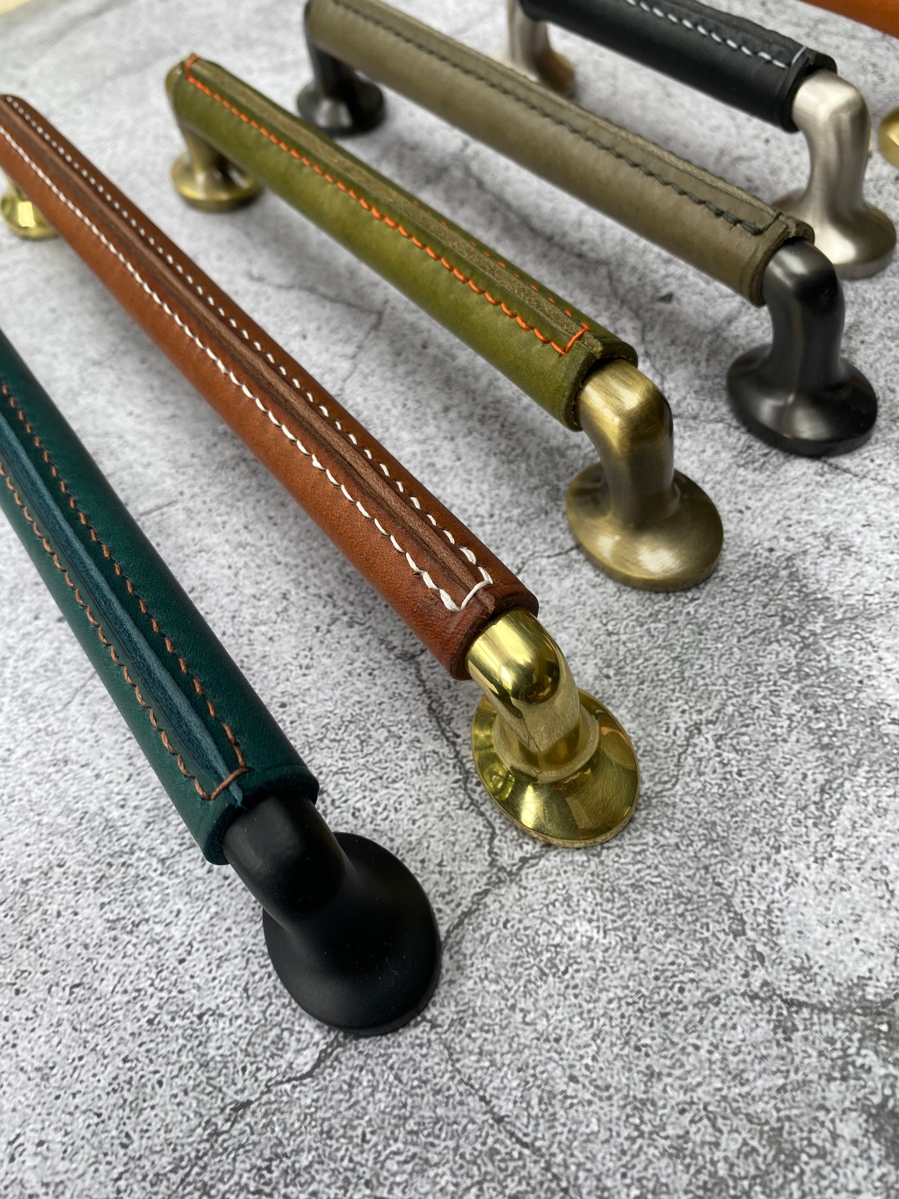 leather furniture cabinet pull handle