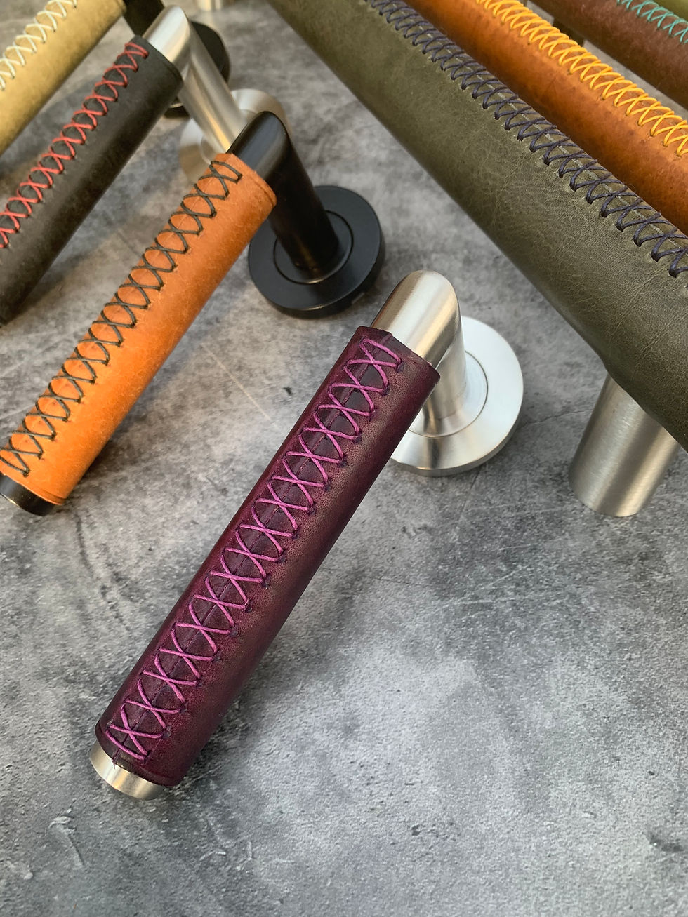 Hessle Leather Door Lever Handle