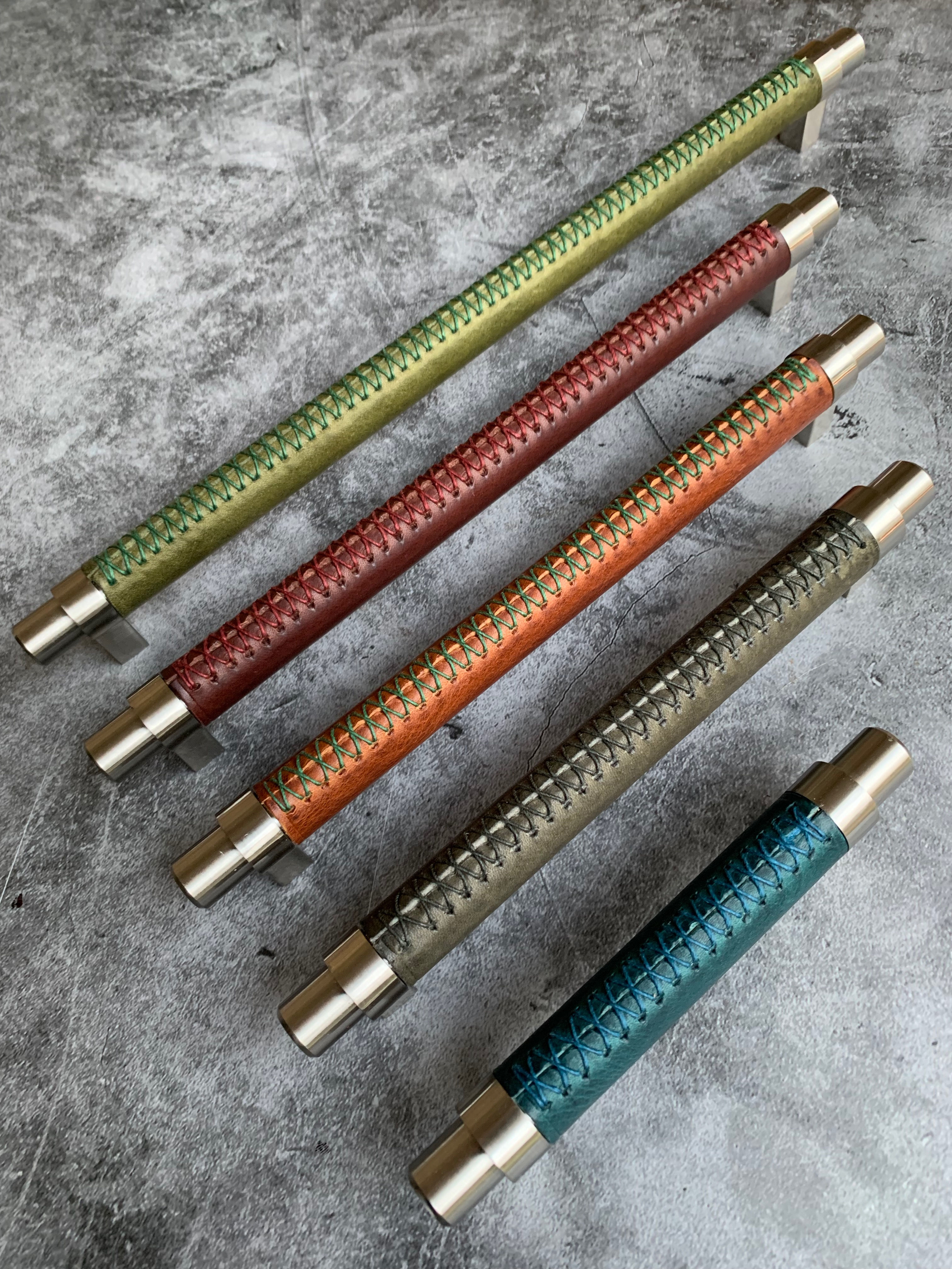 Brayton T-bar Leather Cabinet Handle